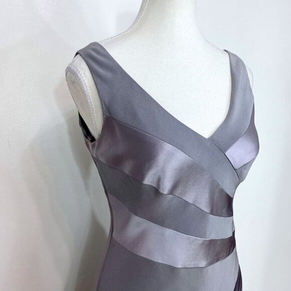 Austin Reed Gray Satin Midi Dress - Picture 4 of 10